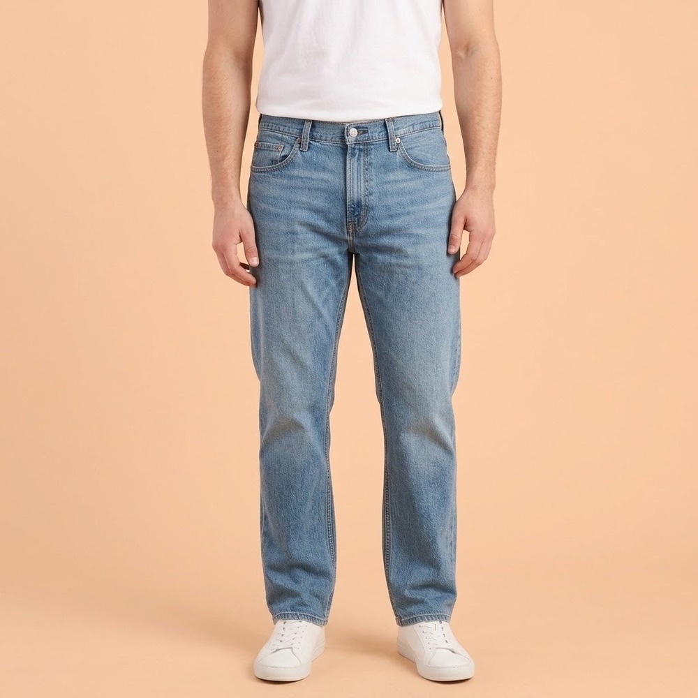 Levi's 505 Regular Fit‎ Straight Leg Jeans Mens 36x32 Blue Cotton EUC